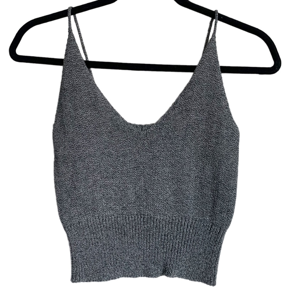 Grey Crop Sweater Tank